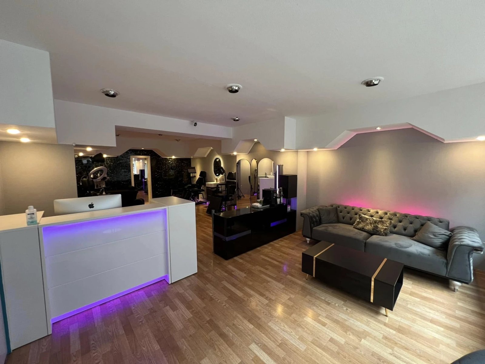 Reception and lounge area inside the Success Ink studio